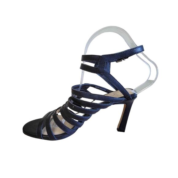 Vince Camuto Renta Leather Strappy Heel 8M US Black 38.5 EUR - Picture 2 of 6